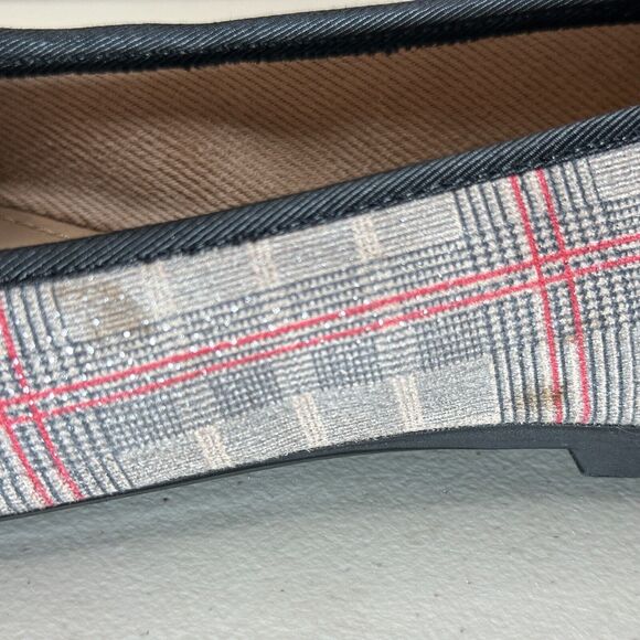 Charter Club Kimii Deconstructed Loafers Natural Beige/Black Plaid Womens 6M NWB - Picture 6 of 11